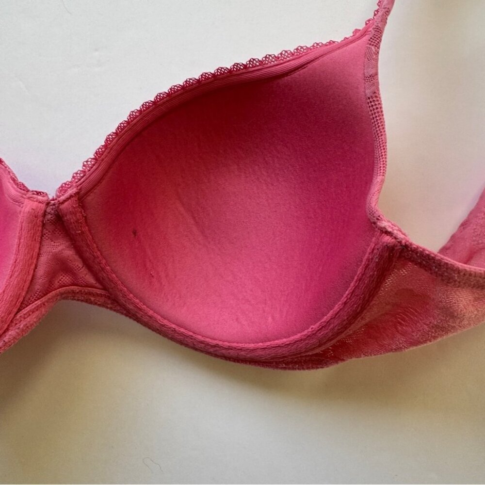 Victoria's Secret Bra Body by Victoria Lined DemiPink Lace Soft Comfy Sz 36C - Picture 7 of 12
